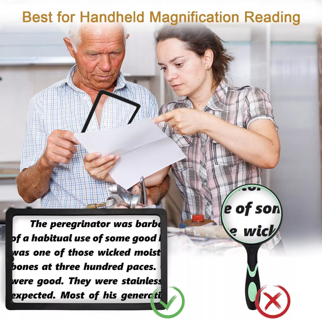 ENYSAON 5x Large Page Magnifying Glass for Reading Large and Lightweight Viewing Area...