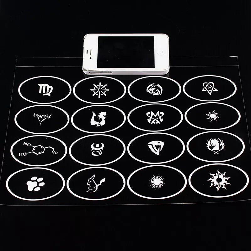 OPHIR 160x Pattern Airbrush Temporary Tattoo Stencils Set for Airbrush Face Painting
