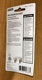 Incandescent Security Night Light Manual on off Switch Plug in Clear Shade