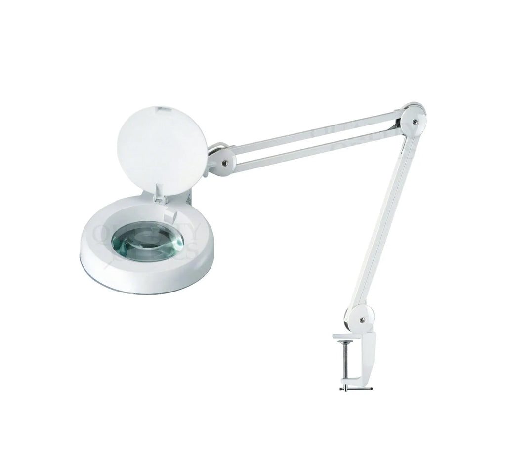 QUALITY OPTICS Led 8D Desk Table Clamp Mount Magnifier Lamp Light Magnifying Glass Lens