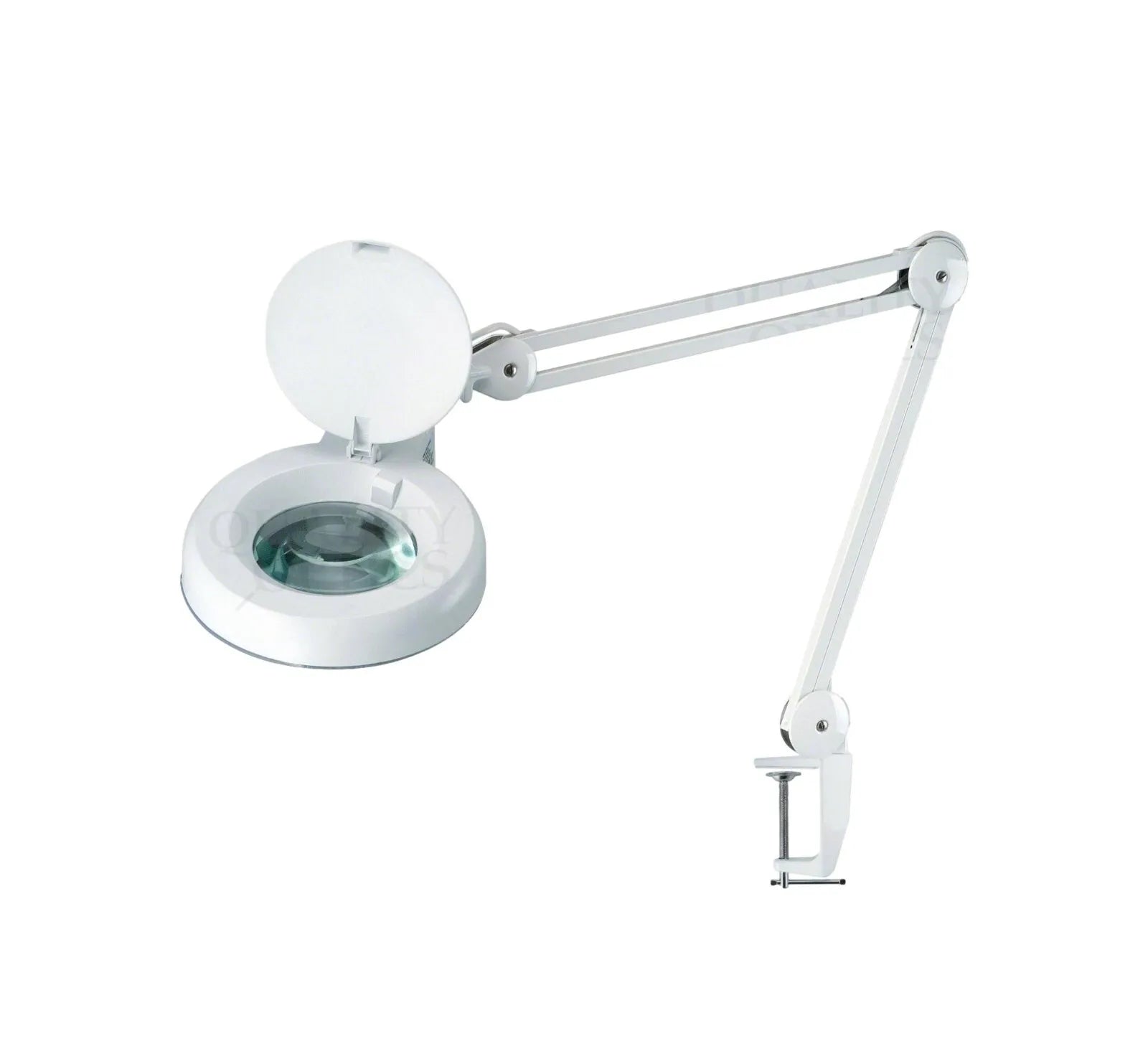 QUALITY OPTICS Led 8D Desk Table Clamp Mount Magnifier Lamp Light Magnifying Glass Lens