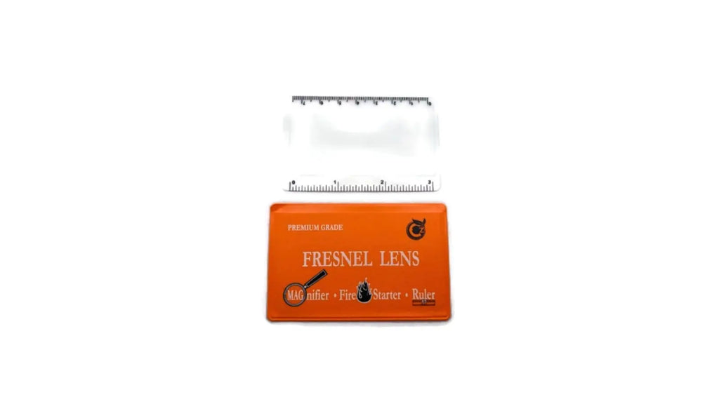 GARDEN 3 Pack Fresnel Lens Pocket Size 4x Magnifier w/ Orange Protective Pouch