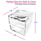 MAGNIPROS Pack of 3 Magnifier Box Bug Viewer Magnifies up to 5X (500%) with Crystal Clear