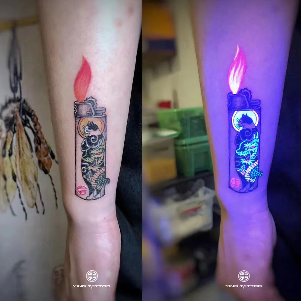 DR. TATTOO 8 Colors Set UV Ink Black Light Tattoo Ink