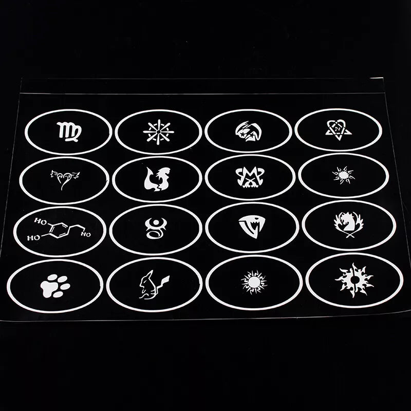 OPHIR 160x Pattern Airbrush Temporary Tattoo Stencils Set for Airbrush Face Painting