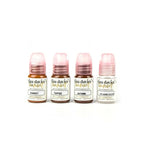 PERMA BLEND Tina Davies Sunset Brow Set of 4 Permanent Pigment 1/2oz Tattoo Ink