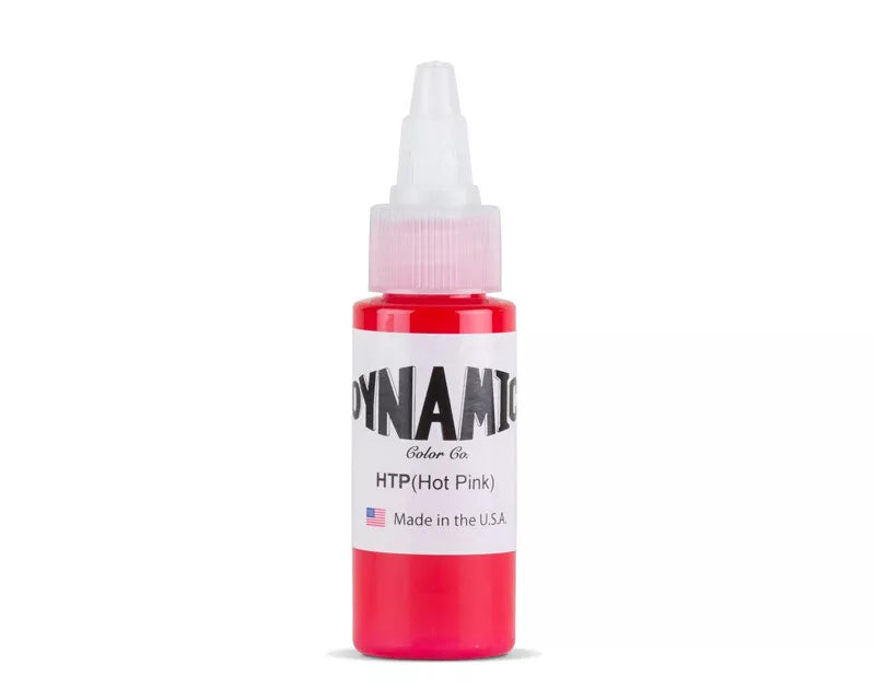 DYNAMIC COLOR CO. Hot Pink 1oz Tattoo Ink Brite Vibrant & Dark Color Supply