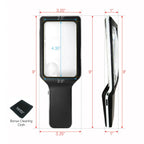 MAGNIPROS [Rechargeable] 4X Large Ultra Bright Magnifying Glass with 10 Dimmable LEDs