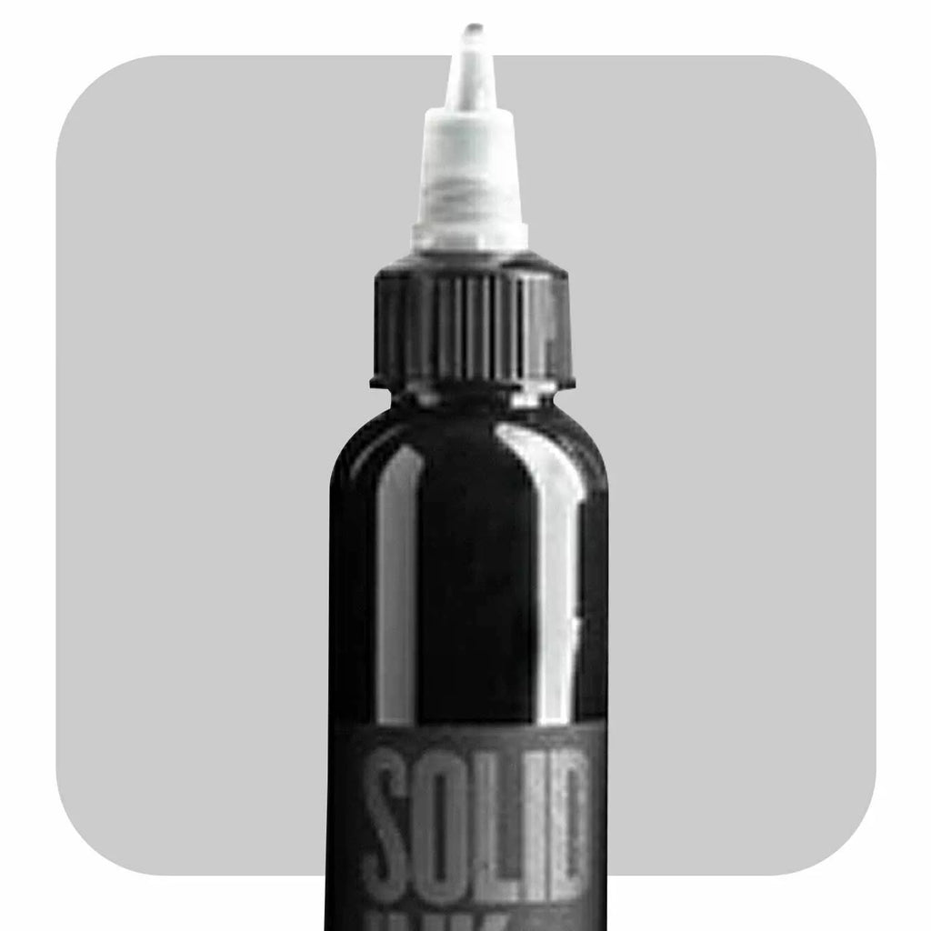 SOLID INK Black Label Organic Tattoo Ink Grey Wash Shading 4 Bottles Set 1oz Size