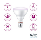 Philips Wiz LED Full Multi Color Wi-fi Smart Flood Light Bulb Dimmable 65w Br30