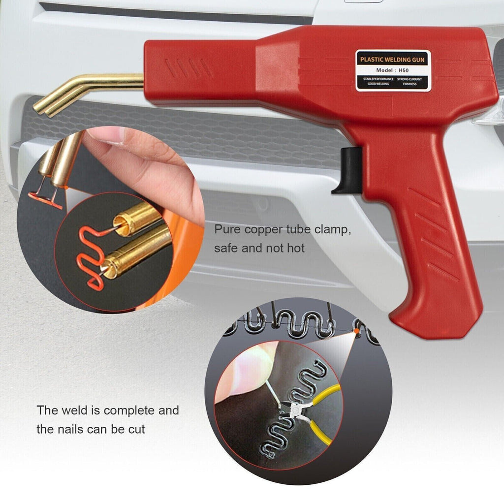 AMERIBOX Hot Stapler Gun Plastic Repair Car Bumper Fender Welder Machine Kit +200 Staples