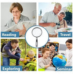 ENYSAON Handheld Magnifying Glass for Reading 10x 30x Handheld Magnifier 110mm Shatte...
