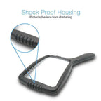 MAGNIPROS 4x Large Handheld Magnifying Glass with Comfort Grip & Shattered Proof Design