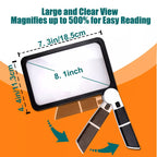 WHAMZ33 W Magnifying Glass with Light - 5x Full Page Magnifier for Reading 48 LED Light
