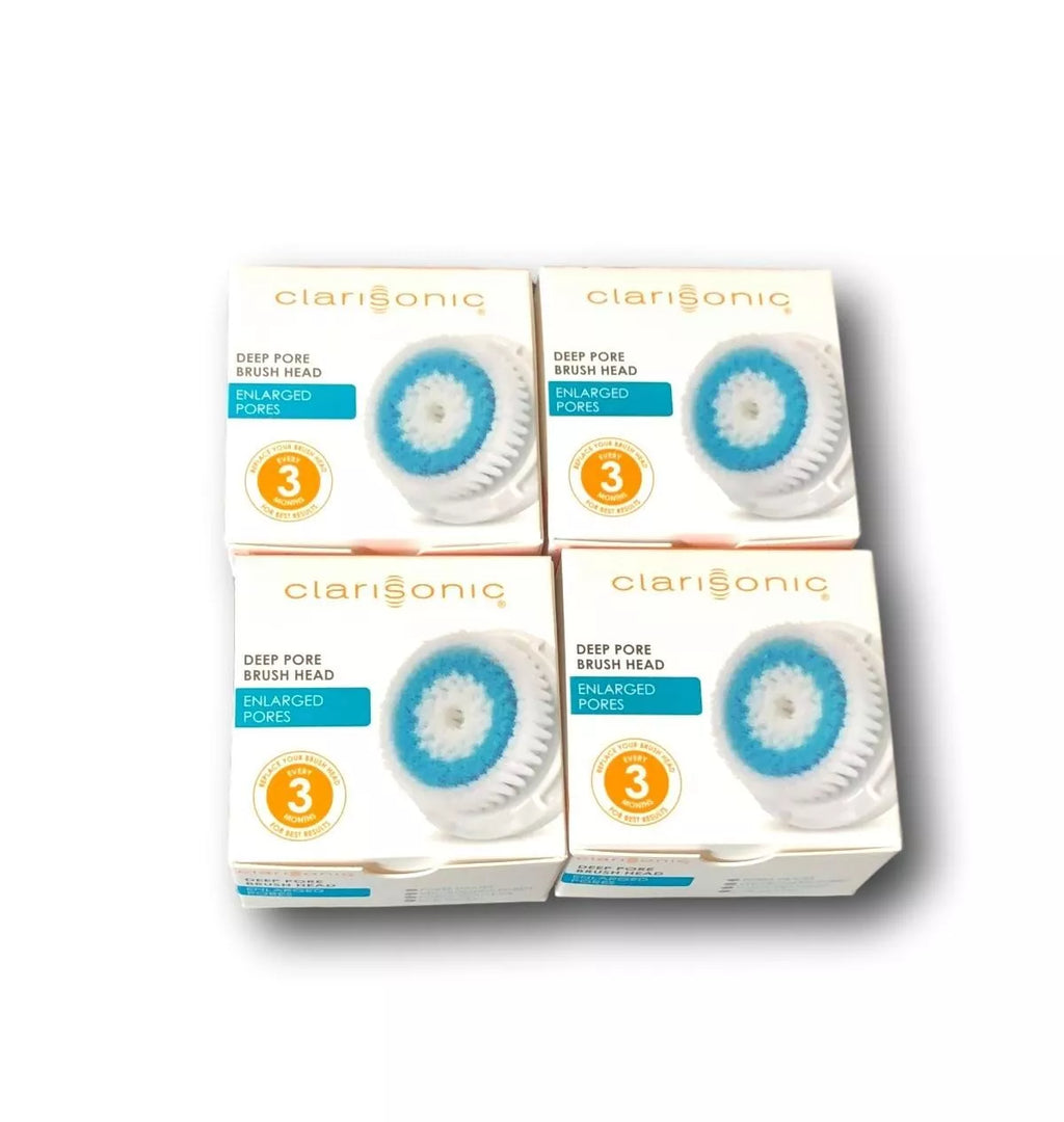 4 PK Clarisoinc Cleansing system Replacement Deep Pore Brush Heads