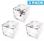 MAGNIPROS Pack of 3 Magnifier Box Bug Viewer Magnifies up to 5X (500%) with Crystal Clear