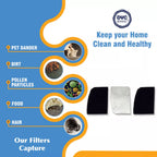 DVC Micro-Lined Replacement Charcoal Filter RCF89-2 Ricaar 8000 Vac- 3 Filters