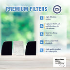 DVC Micro-Lined Replacement Charcoal Filter RCF89-2 Ricaar 8000 Vac- 3 Filters