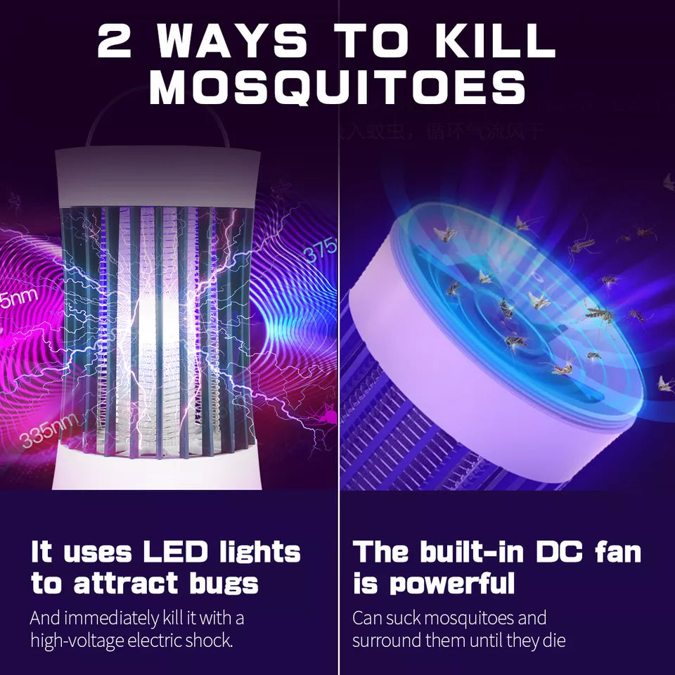 AICASE Rechargeable Electric Mosquito Fly Killer Bug Zapper Light USB Insect Pest Trap