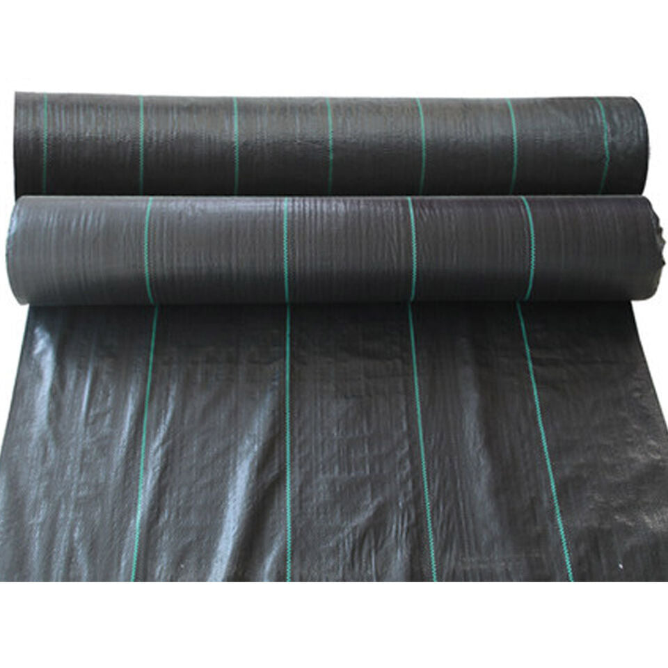 Heavy Duty Weed Barrier Fabric Woven Earthmat Ground Cover 3.2 Ounce Landscape - Size: 3FT x 100FT
