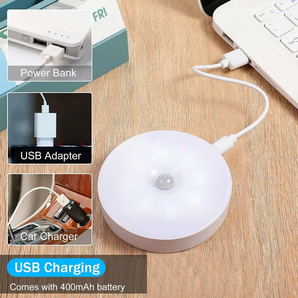 3 PCS Motion Sensor LED Night Light Battery Powered Indoor Closet Wall Cabinet