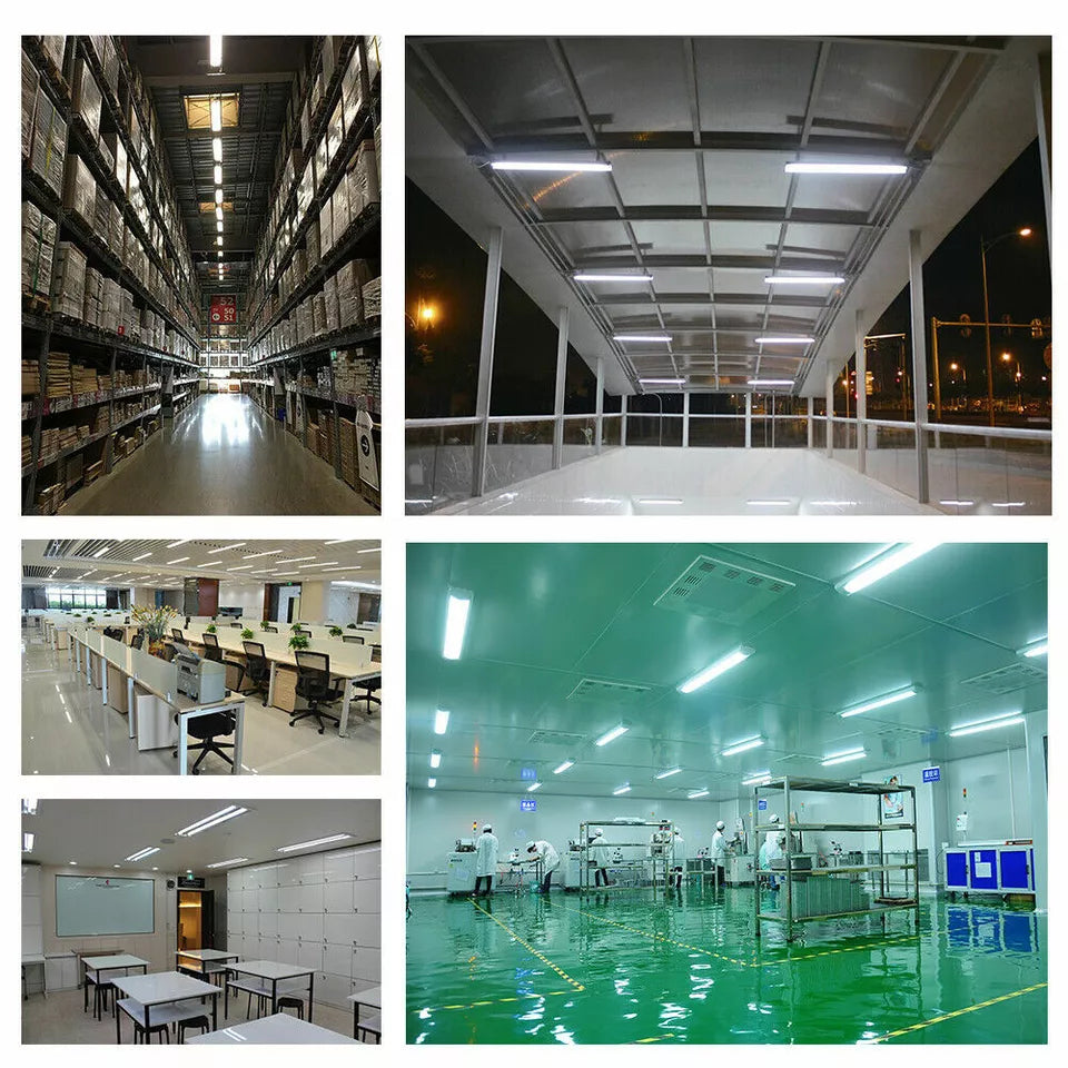 8 LED Tube Light 4FT 22W Dual-Ended Power Bypass Ballast CLEAR MILKY - Color: 6000K~6500K, Pack: 25 Pieces