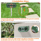 Solar Ultrasonic Animal Repeller Sensor Deer Raccoon Squirrel Garden Repellent