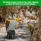 Large head owl decoy Protect garden Yard Pest Repellent Bird Scarecrow outdoor