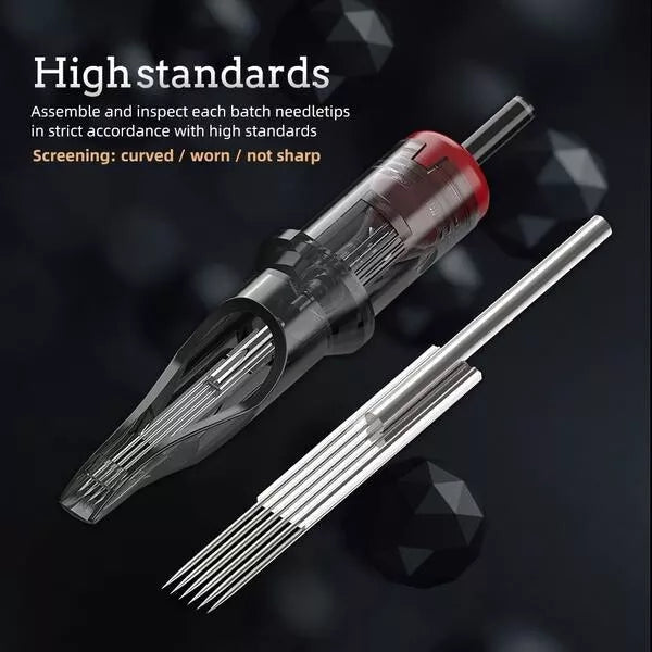50PCS Mixed Tattoo Cartridge RS Needles Disposable Sterilized Tattoo Needle