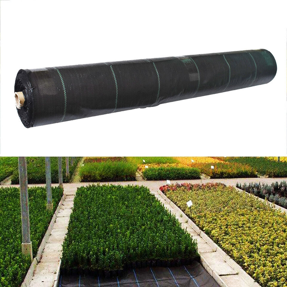 Heavy Duty Weed Barrier Fabric Woven Earthmat Ground Cover 3.2 Ounce Landscape - Size: 6FT x 200FT