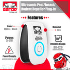 Ultrasonic Pest Insect Rodent Repeller Electronic Plug-In Mice Rat Cockroach Bug