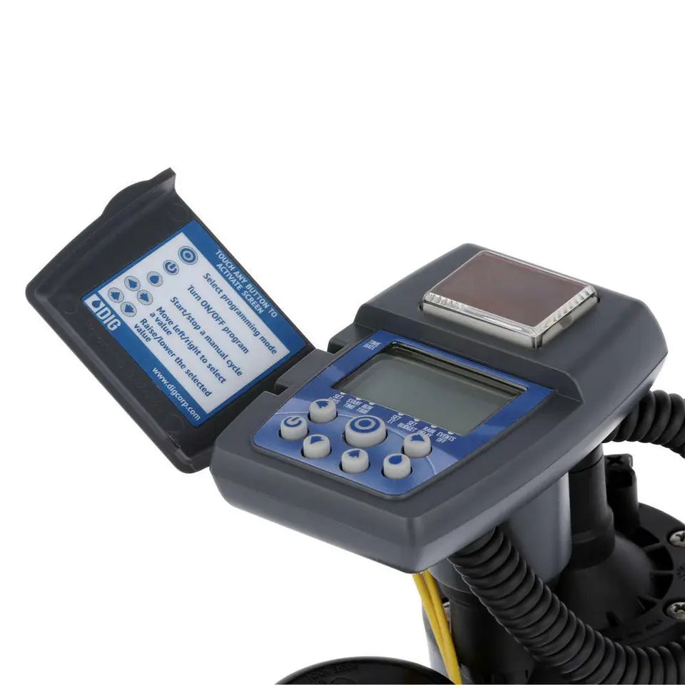 DIG Irrigation Timer Anti-Siphon Valve Solar Powered Rain Sensor Compatible