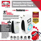 Ultrasonic Pest Insect Rodent Repeller Electronic Plug-In Mice Rat Cockroach Bug