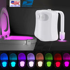 Toilet Night Light 8 Color LED Motion Activated Sensor Bathroom bowl Seat Lamp