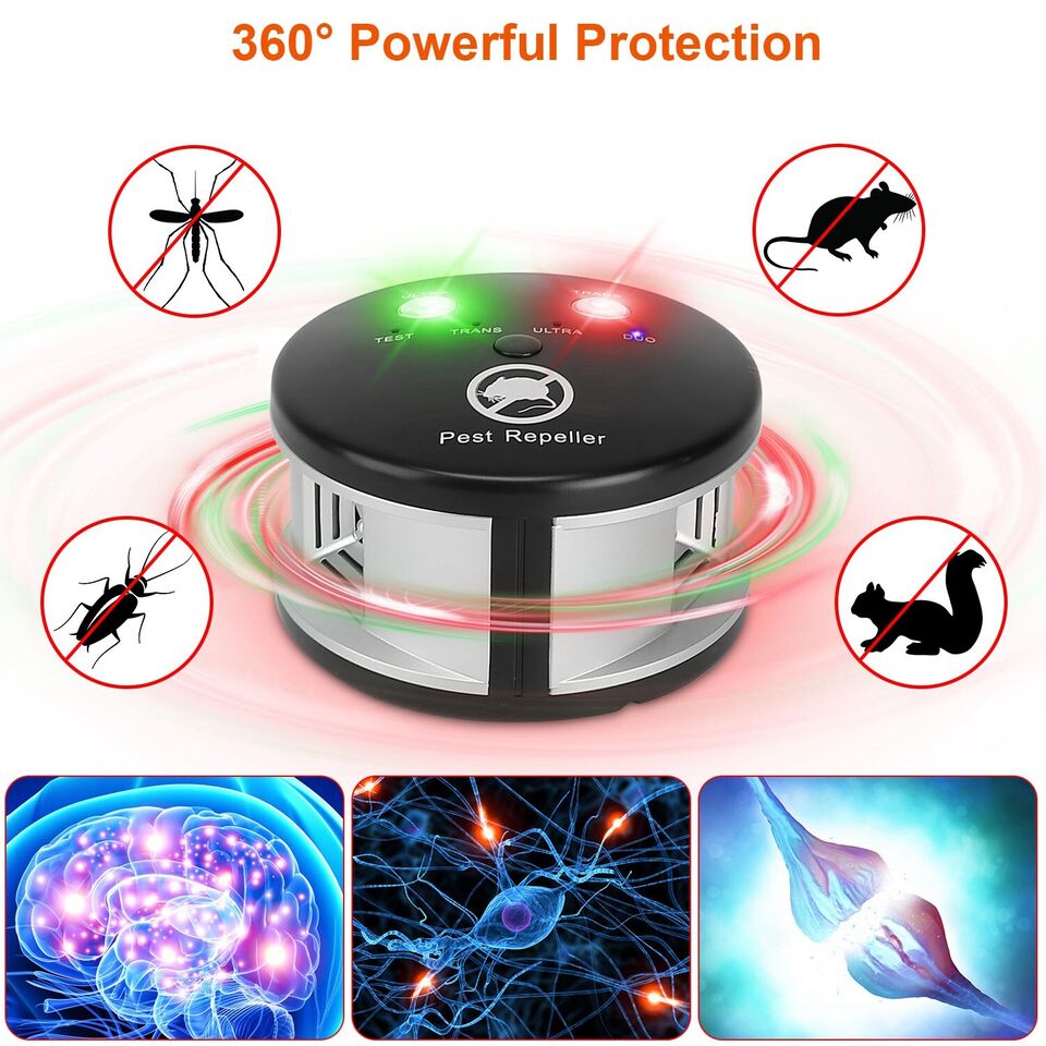 4-in-1 Ultrasonic Rodent Repellent Pest Repeller Mouse Blocker Rat Deterrent