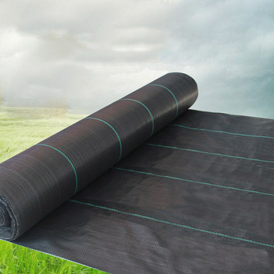 Heavy Duty Weed Barrier Fabric Woven Earthmat Ground Cover 3.2 Ounce Landscape - Size: 3FT x 100FT
