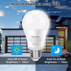 Dusk To Dawn Light Bulbs Outdoor 2 Pack Auto On/off Light Sensor Led Bulb 12w10