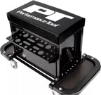 3-Drawer Tattoo Barber Rolling Chest Workstation Seat With Magnetic Side Trays