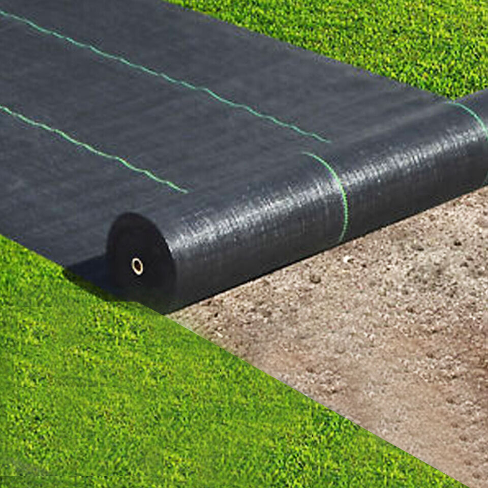 Heavy Duty Weed Barrier Fabric Woven Earthmat Ground Cover 3.2 Ounce Landscape - Size: 3FT x 100FT