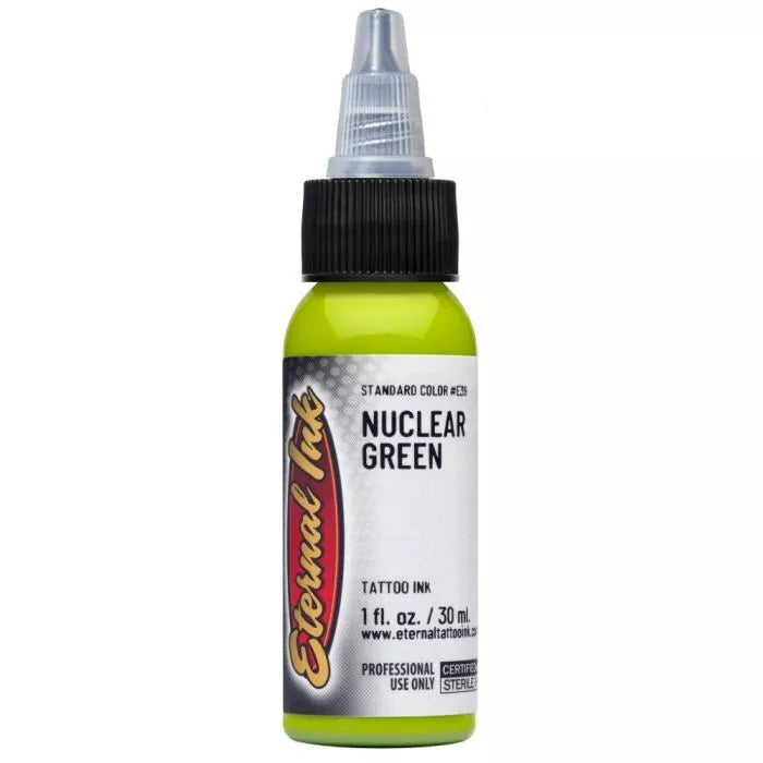 NUCLEAR GREEN Color - ETERNAL Tattoo Inks - 1oz Single Bottle Authentic