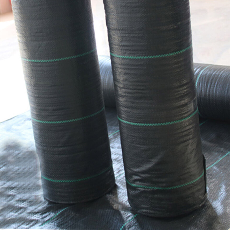 Heavy Duty Weed Barrier Fabric Woven Earthmat Ground Cover 3.2 Ounce Landscape - Size: 3FT x 100FT