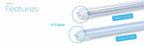 8 LED Tube Light 4FT 22W Dual-Ended Power Bypass Ballast CLEAR MILKY - Color: 6000K~6500K, Pack: 25 Pieces