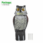 Large head owl decoy Protect garden Yard Pest Repellent Bird Scarecrow outdoor