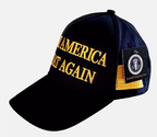 Official Trump ...GOLD DARK MAGA - NEVER SURRENDER - Hat - (Made in USA)